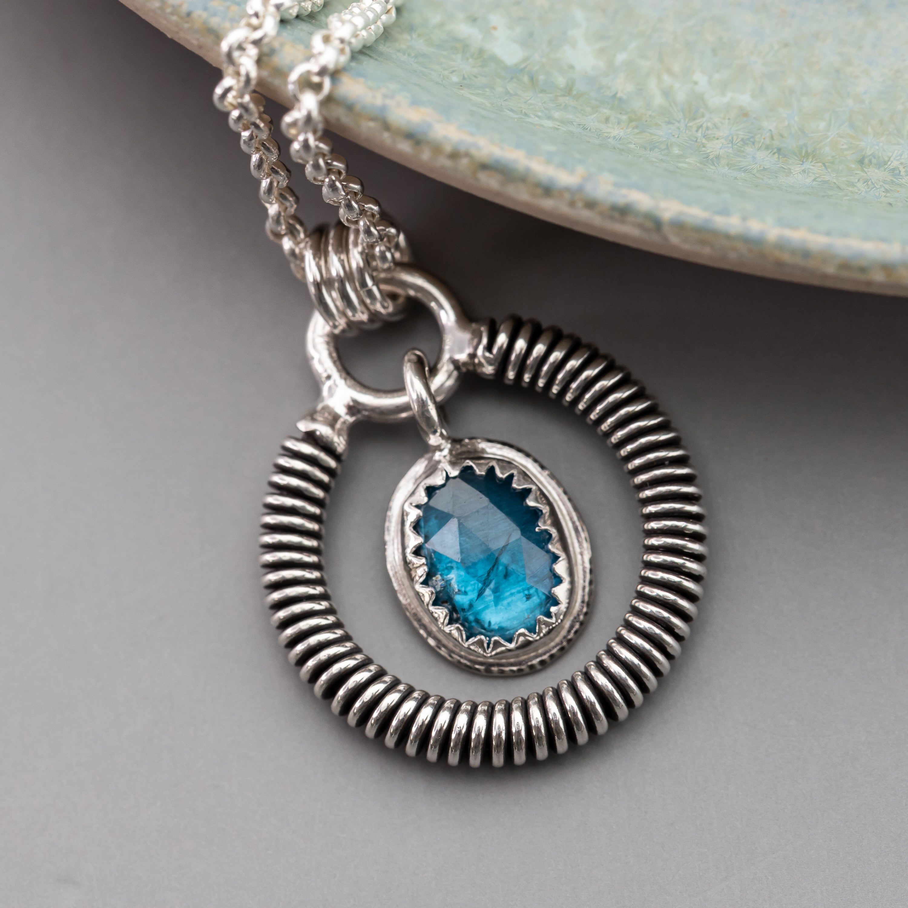 Teal Kyanite Necklace