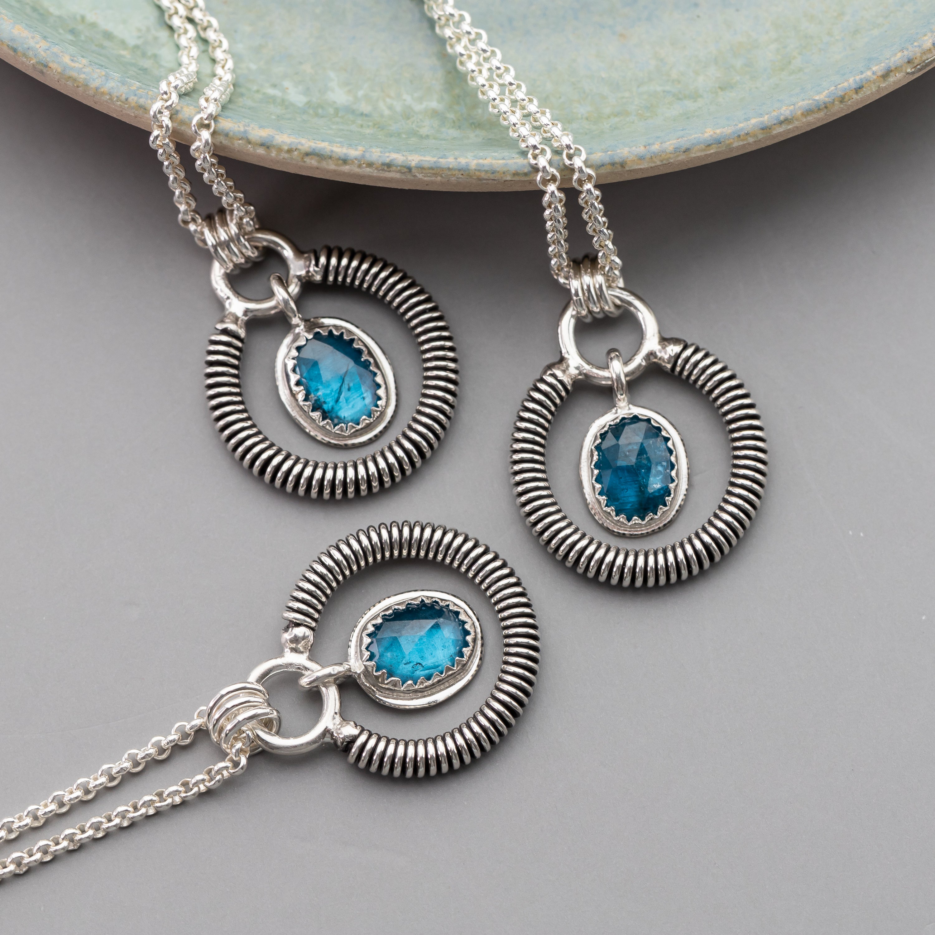 Teal Kyanite Necklace