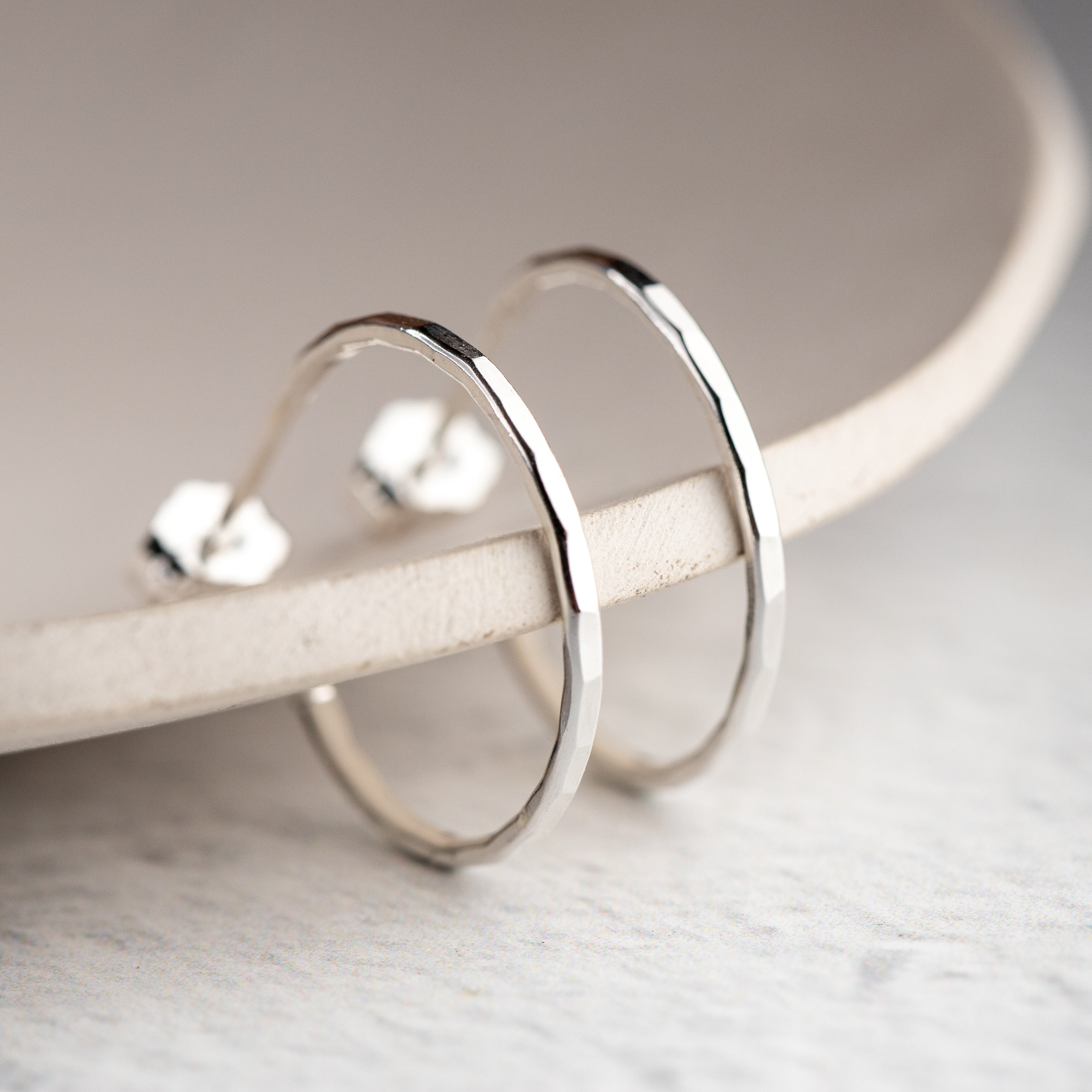 nickel free argentium silver hoop earrings