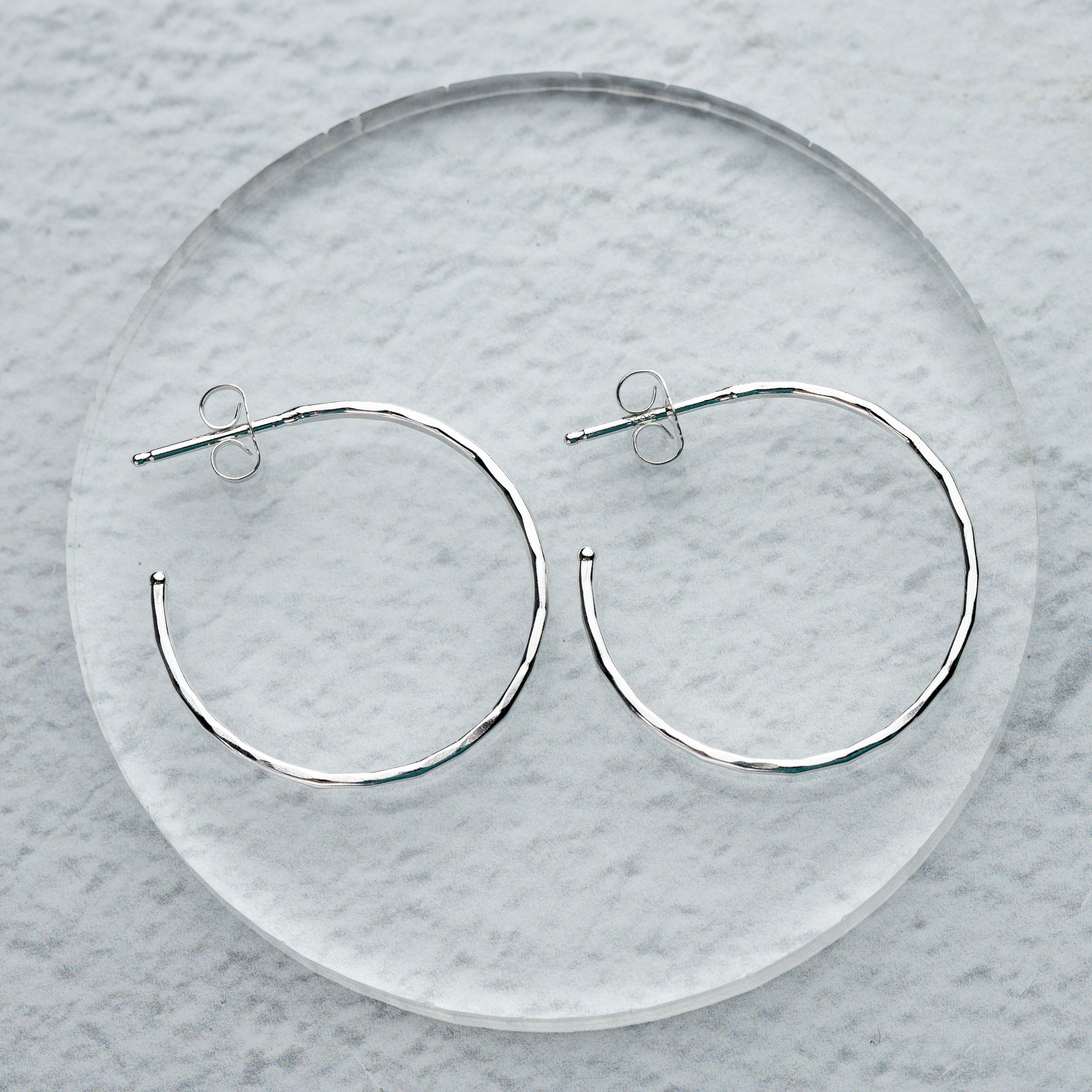 ultra light silver hoops minimalist jewelry