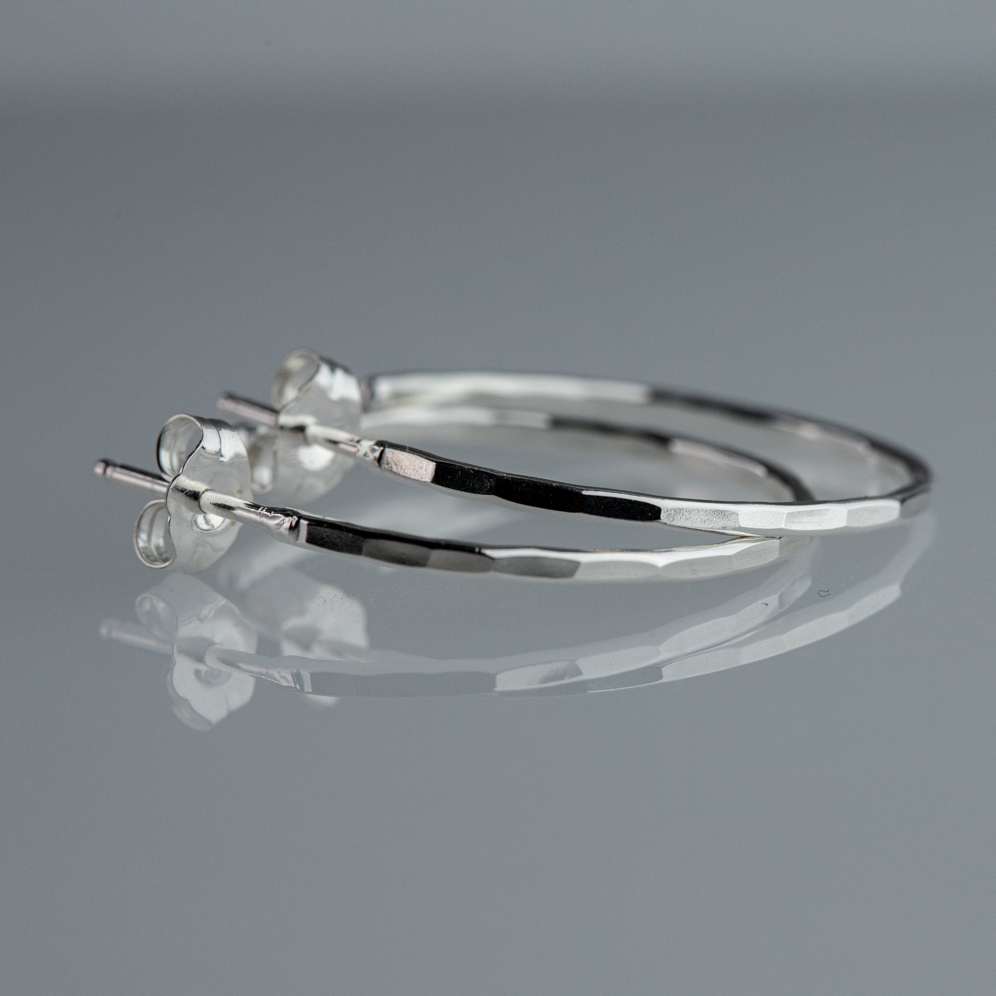 nickel free argentium silver hoops handmade