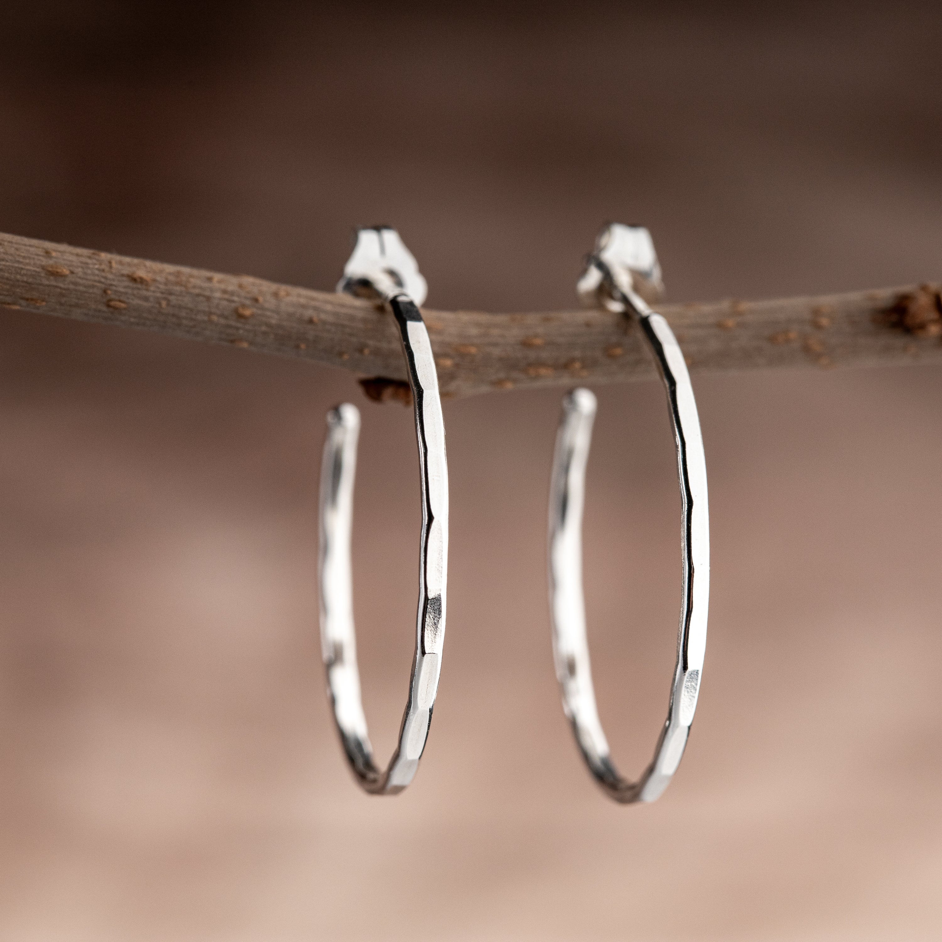 sterling silver thin hoop earrings lightweight