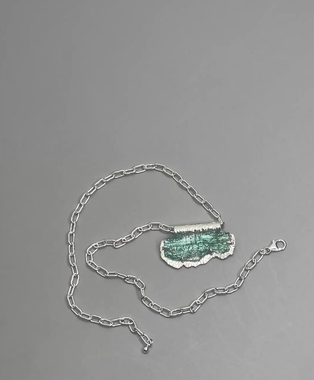 Load video: Raw Tourmaline Pendant Necklace