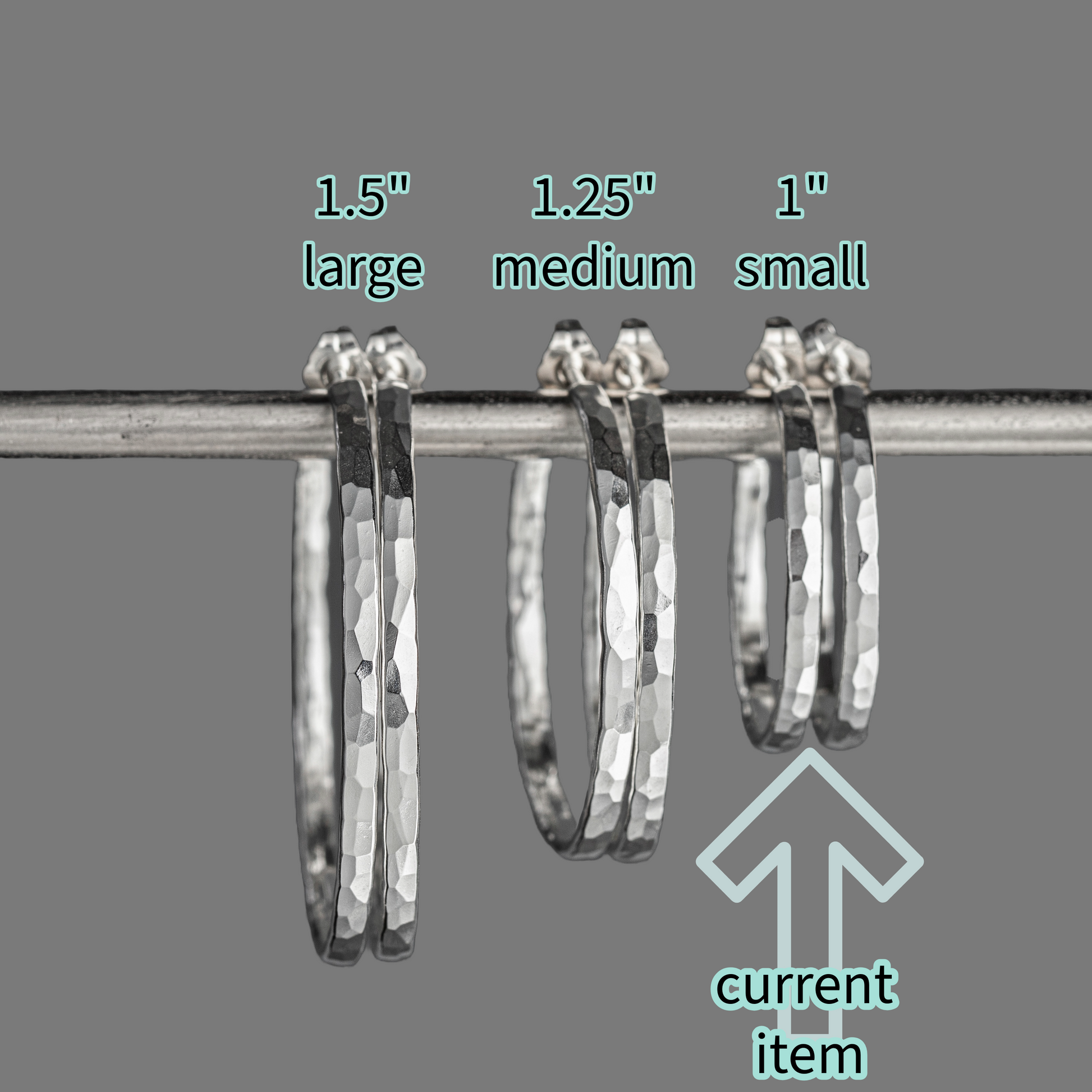 modern everyday hoop earrings, handmade silver jewelry, sterling silver hoop earrings with post
