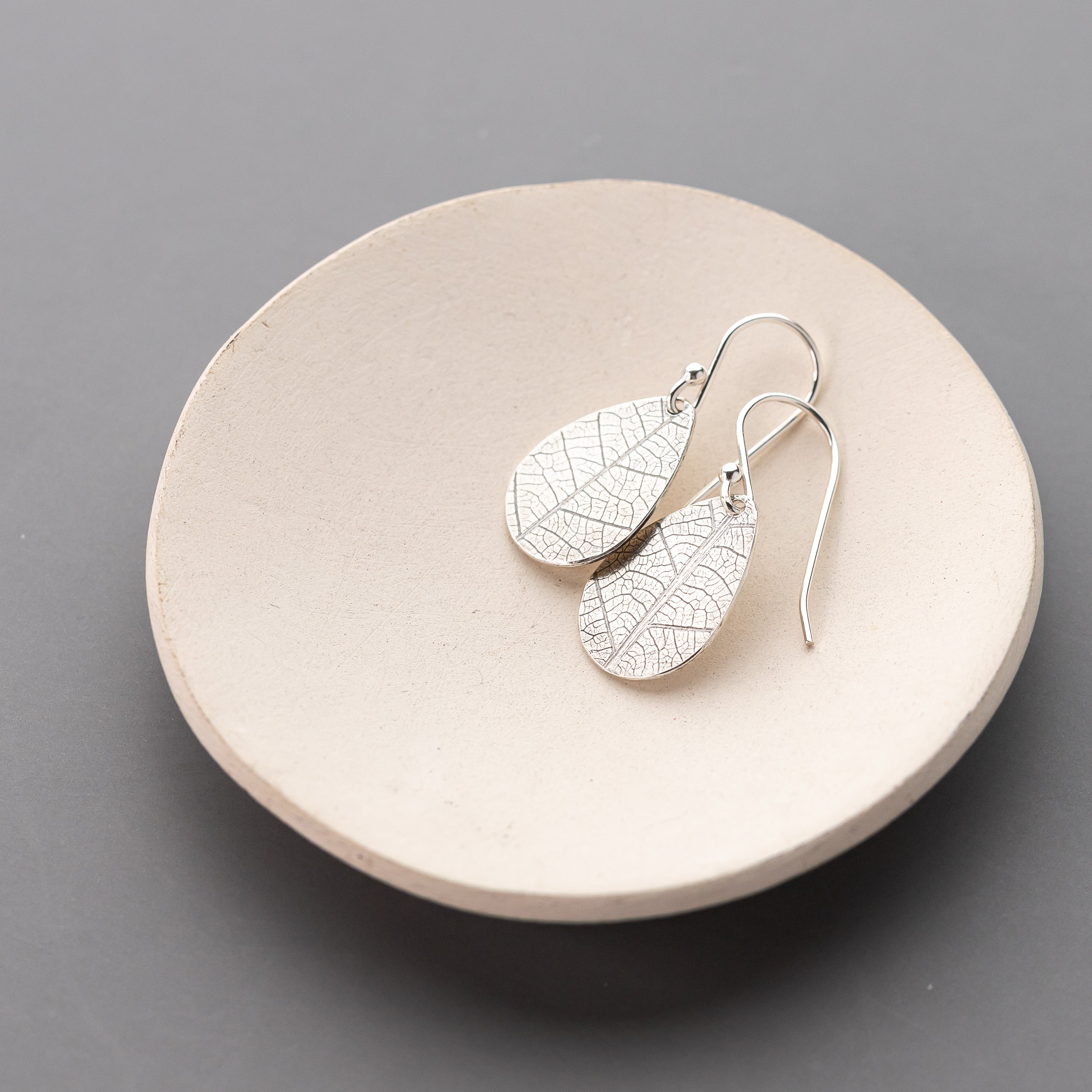 Small Leaf Embossed Teardrops