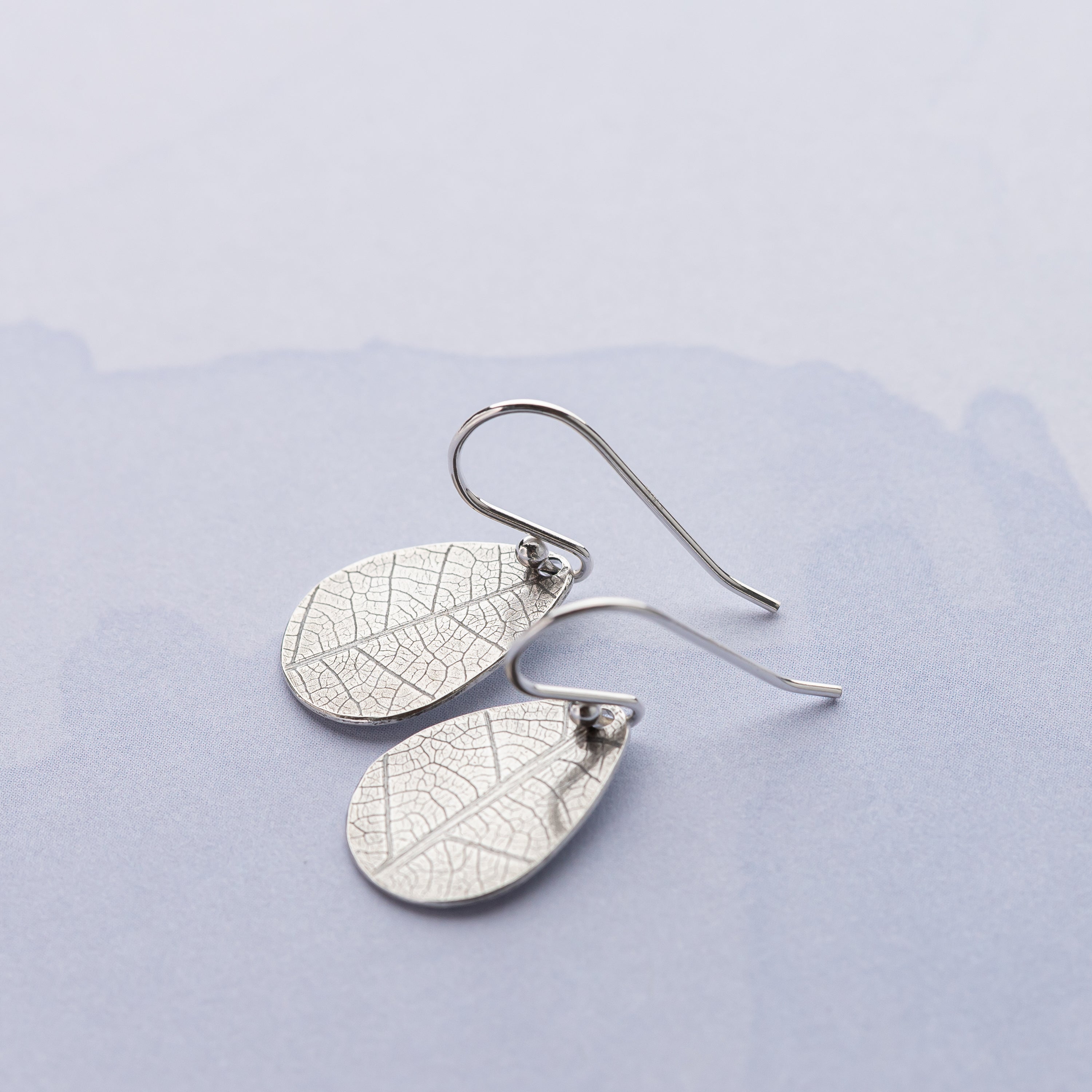 Small Leaf Embossed Teardrops