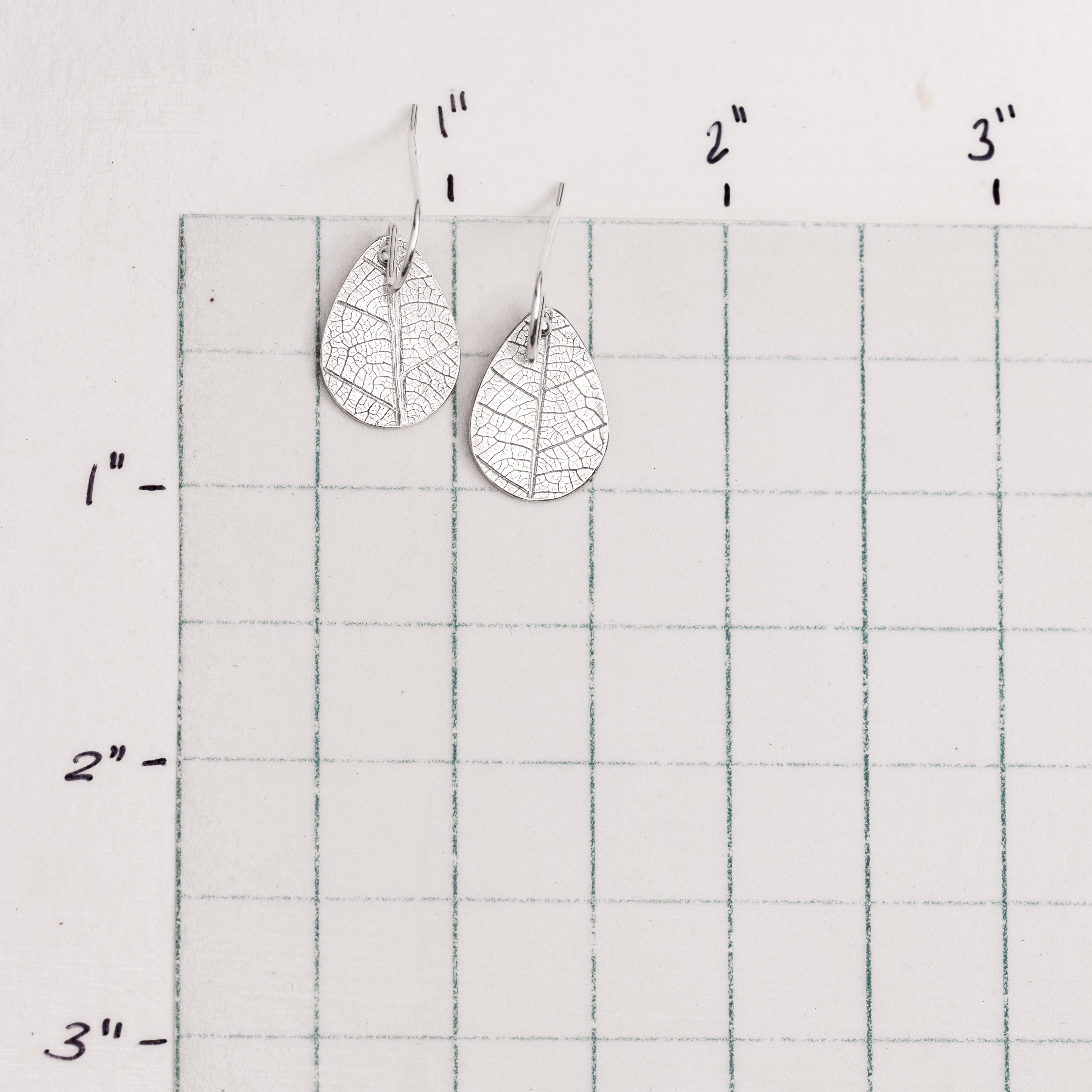 Small Leaf Embossed Teardrops
