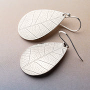 Large Leaf Embossed Teardrops